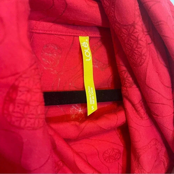 Lole Burnout Cowl Neck Pullover Jacket - Lightweight Patterned Athletic Top - Picture 3 of 5